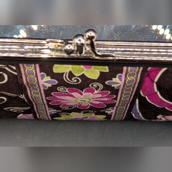 Vera Bradley Wallet Brown Floral Double Compartment Wallet - Picture 3 of 10